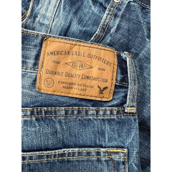 American Eagle Outfitters Slim Straight Jeans Lot of 2 Medium Wash Mens 32 x 34 - Picture 6 of 8